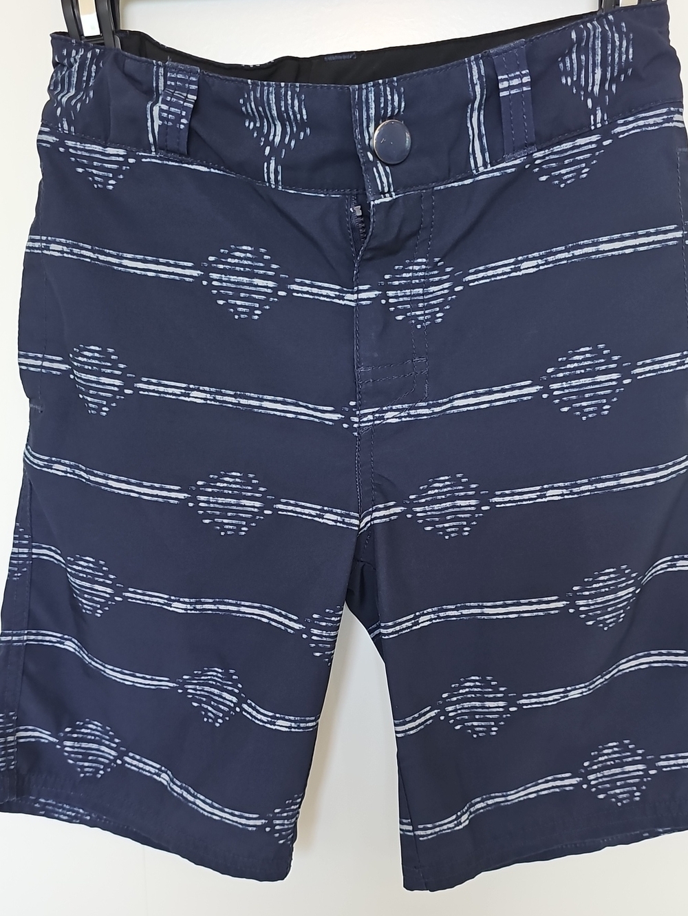 Cherokee Navy Blue Patterned Board Shorts Boys Sz 10